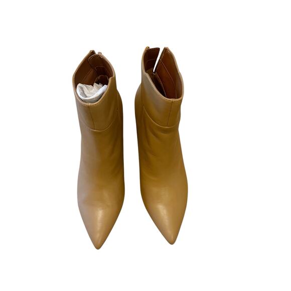 Franco Sarto Leather Venture Bootie Pointed Toe Beige Size 6.5M NWOB - Picture 2 of 10